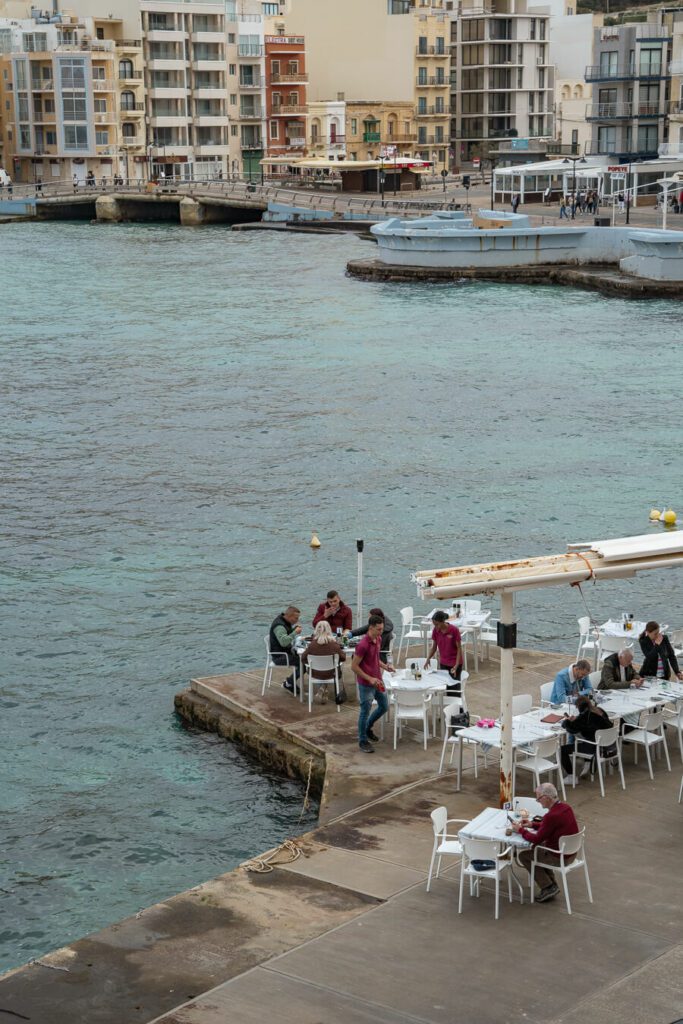 things to do in gozo, dine in marsalforn town