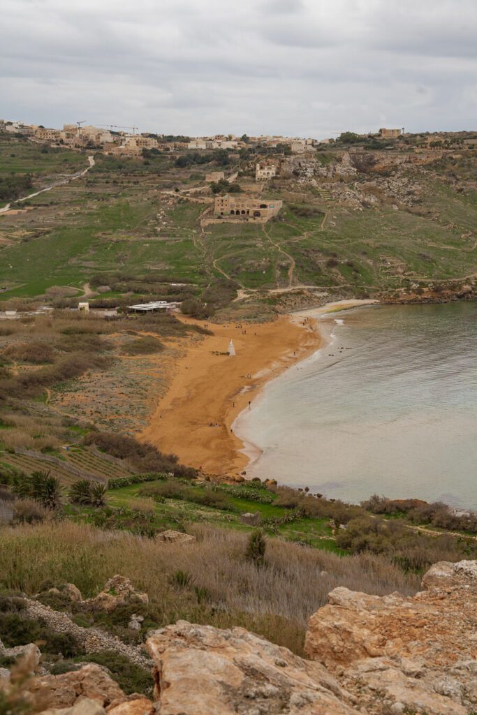 the best beach Gozo- Ramla Bay beach