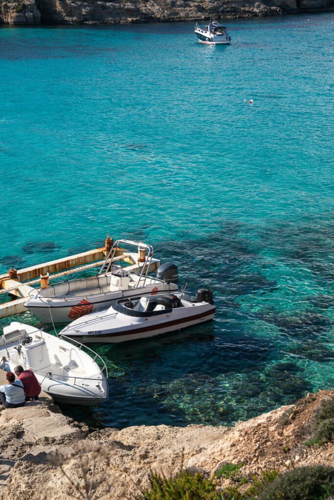 boats at blue lagoon malta