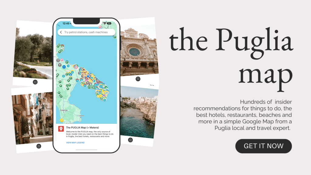 The Puglia map product banner