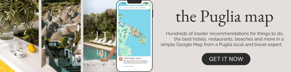 The Puglia map product banner