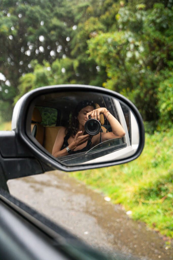 driving car mirror views in costa rica