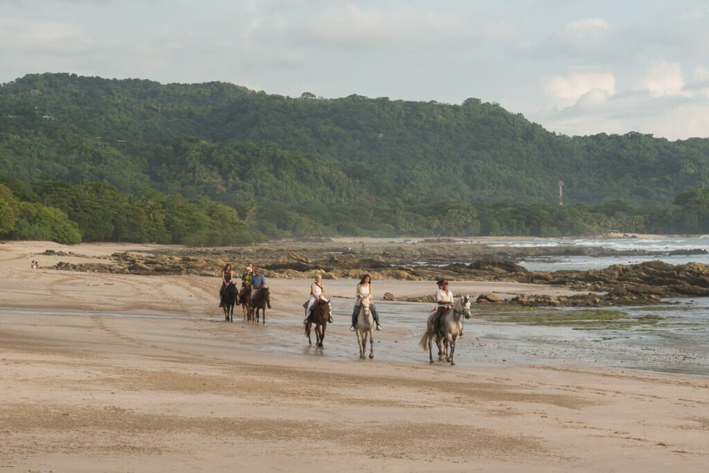 horseriding on Santa teresa beach costa rica