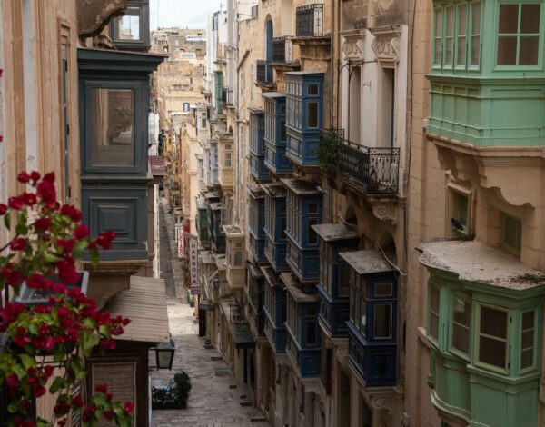 Street view in Valletta Malta