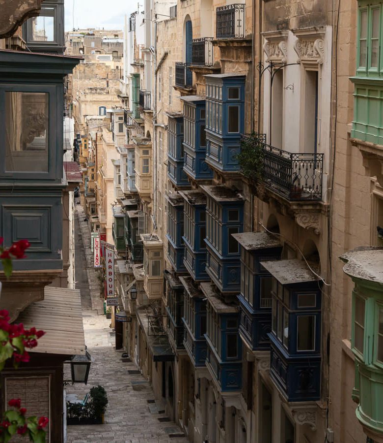Street view in Valletta Malta