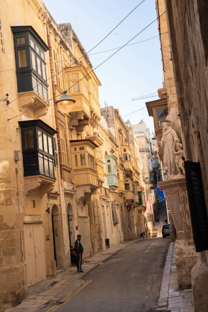 street in Valletta Malta