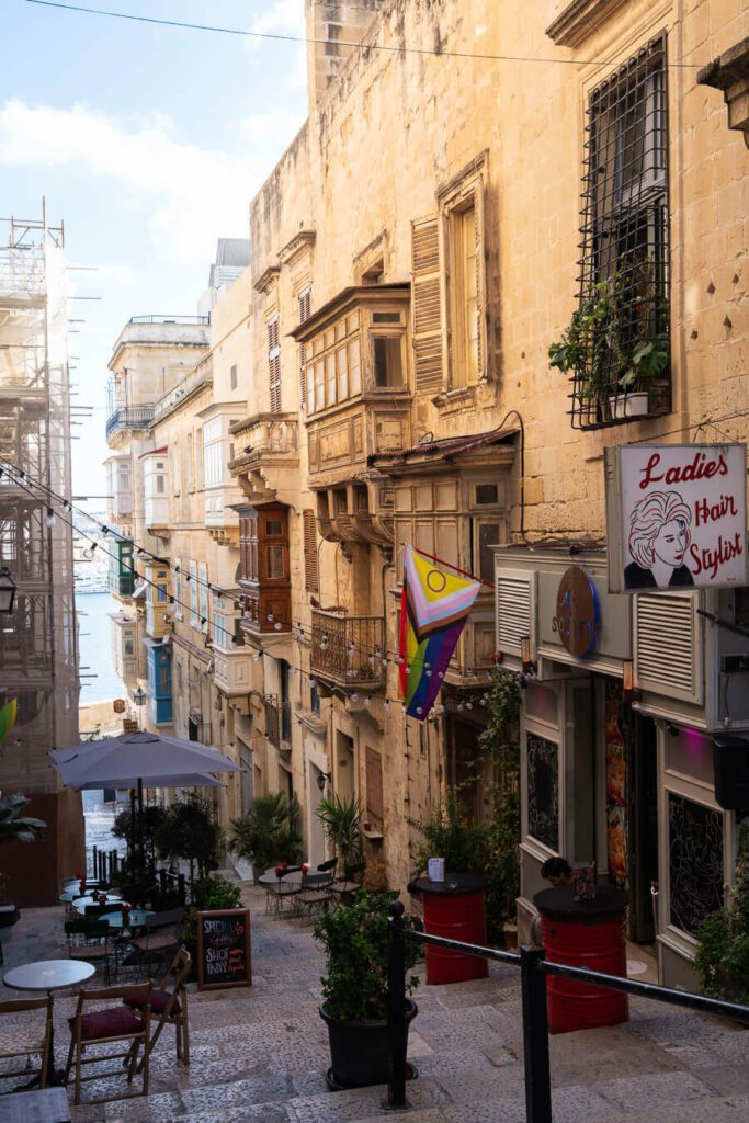 Scenic street in Valletta Malta