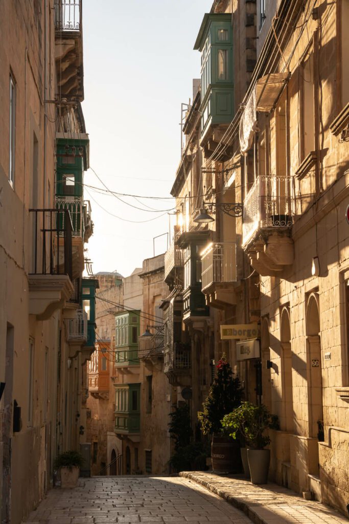 A street in Birgu, Malta