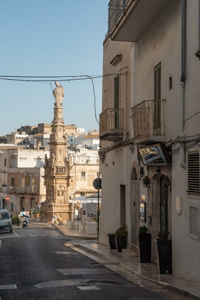 a street in Ostuni, Italy, where to stay in puglia as a base