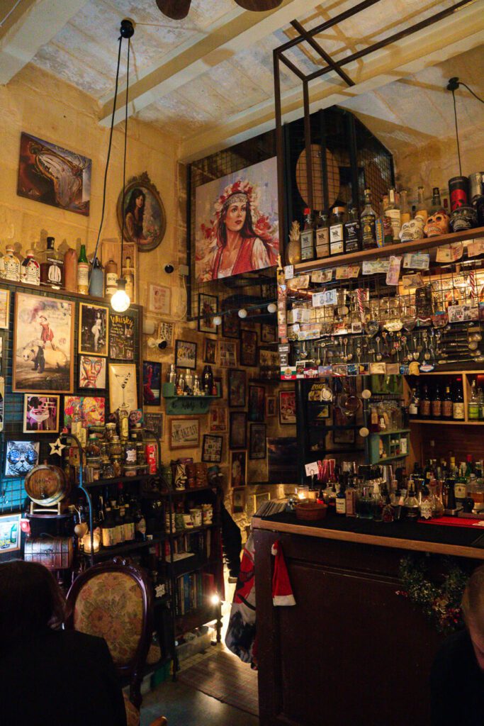 a cocktail bar in Valletta Malta