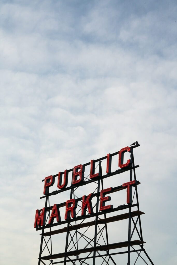 Public Market sign Seattle