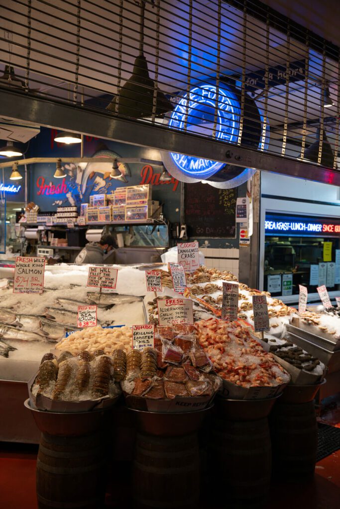 Pike Place Market Seattle fish stall