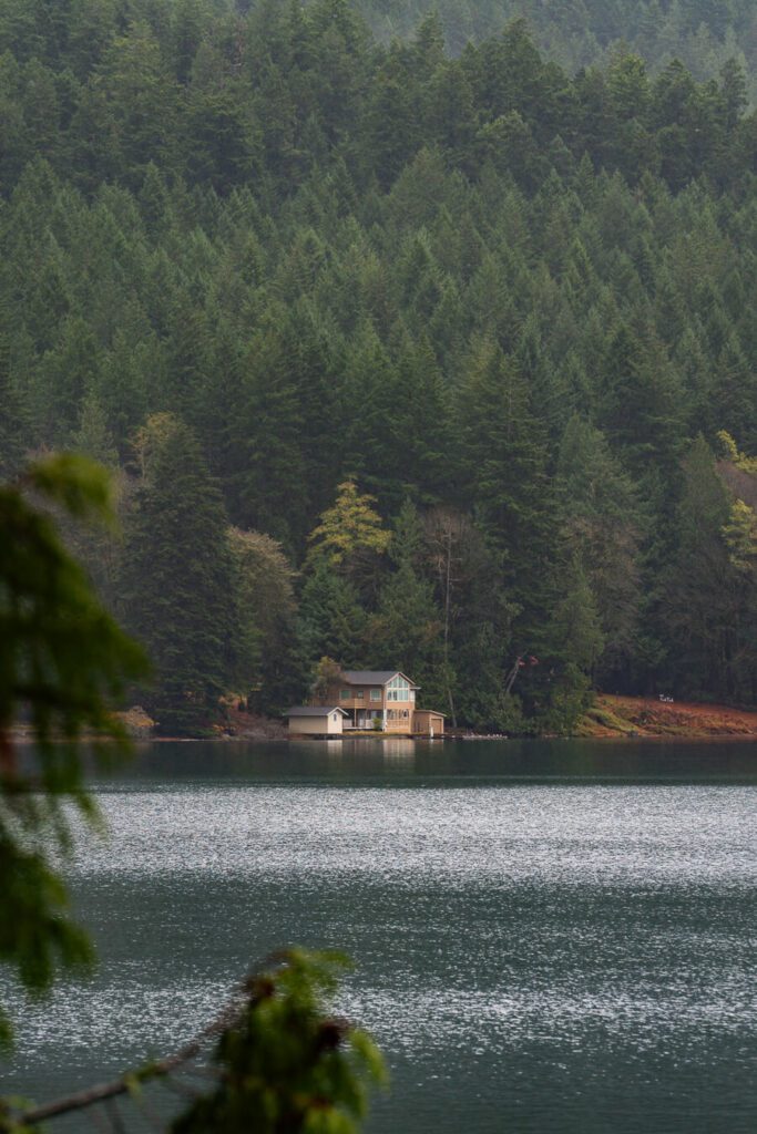 lake house in Olympic National Park, Washington