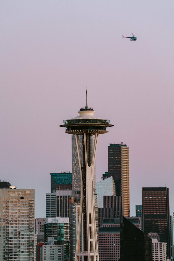 Space Needle at sunset