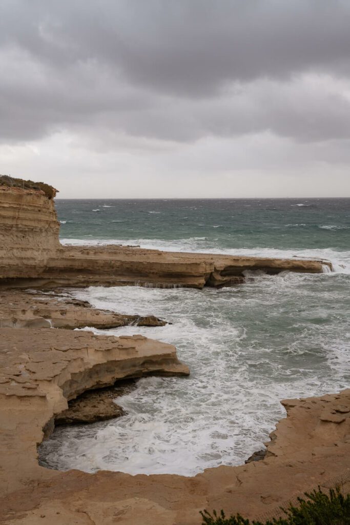 St Peter's Pool Malta in winter