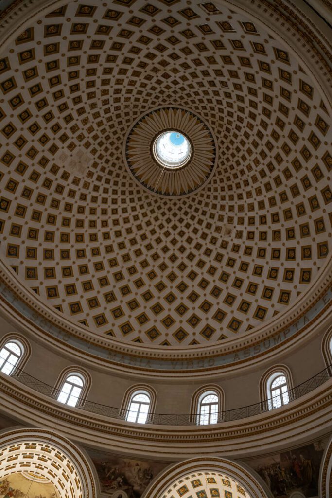 the dome at Mosta Rotunda Malta