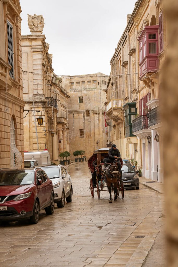 horse drawn carriage in Mdina Malta