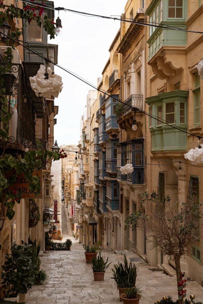 street in Valletta Malta