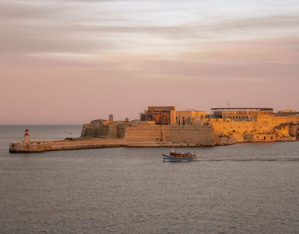 sunset on the Grand Harbour Malta