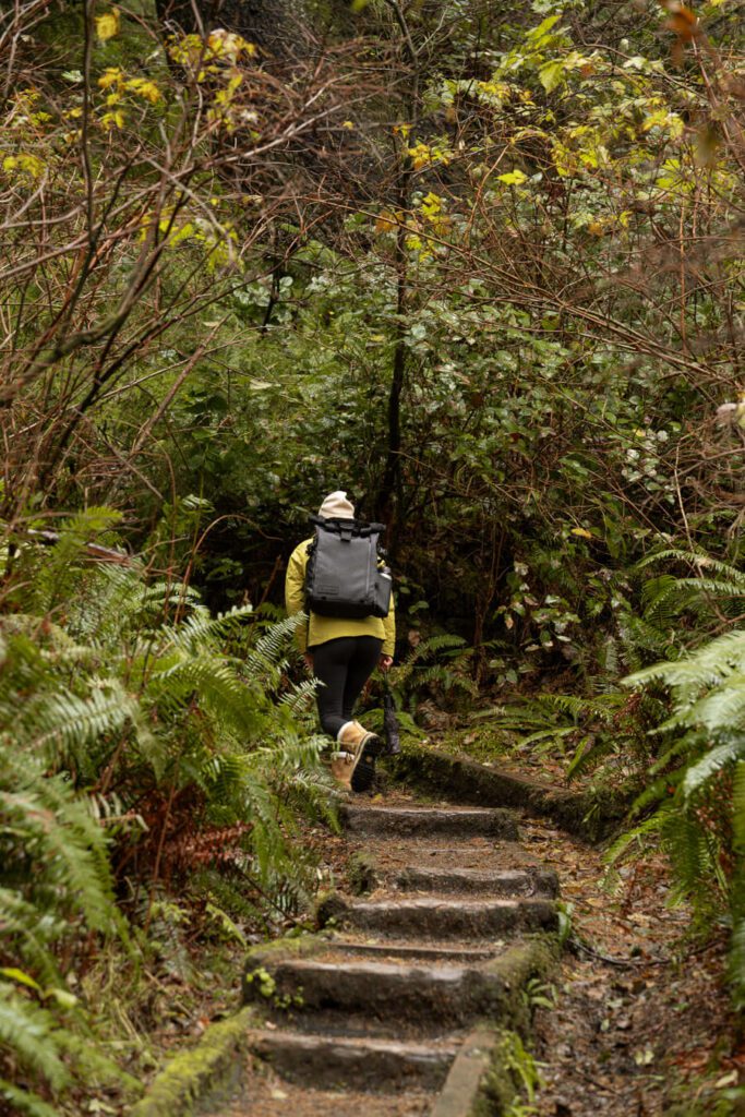 woman hiking in Olympic NP
