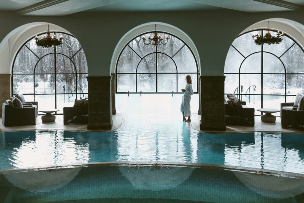 women enjoying the spa at the PostHotel Leavenworth