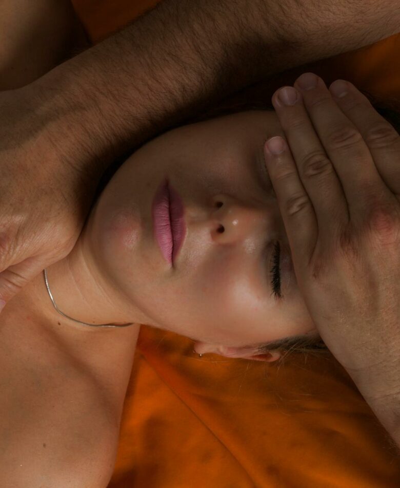 close up shot of a woman having a massage
