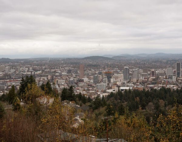 view of portland oregon in the winter