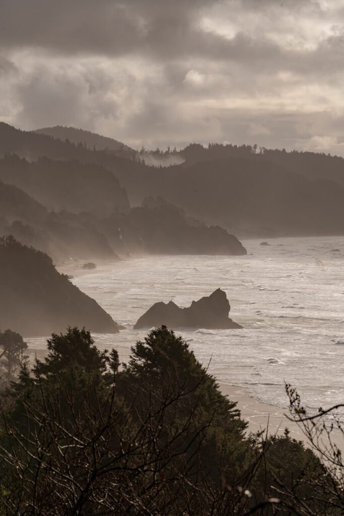 the oregon coast coastline