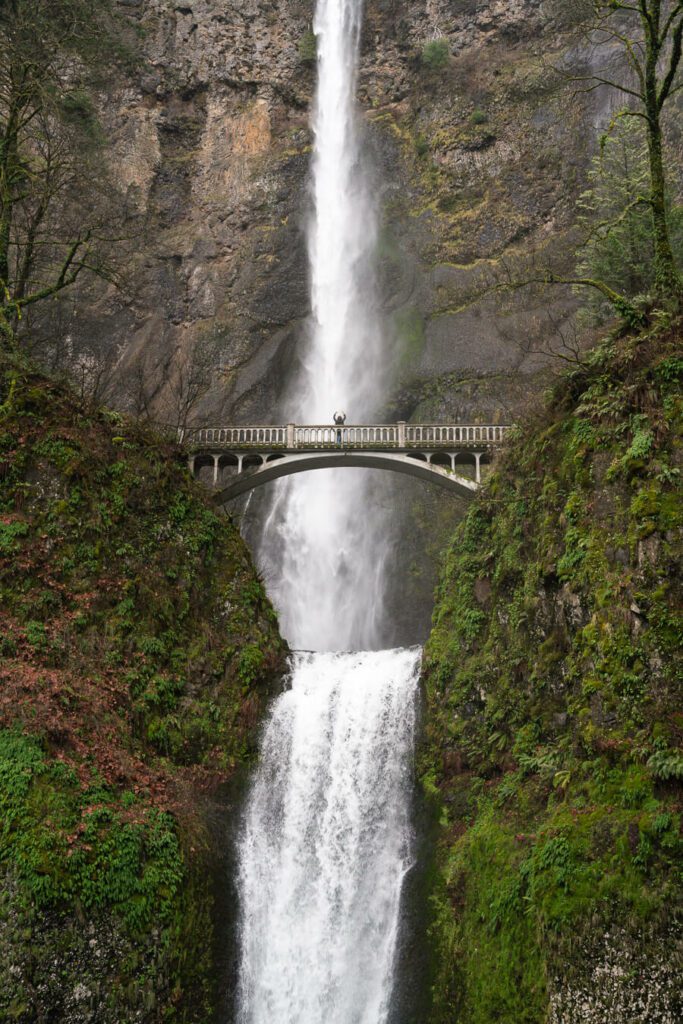 Multnomah falls oregon in winter
