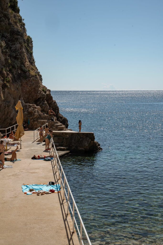 beach in Dubrovnik old town