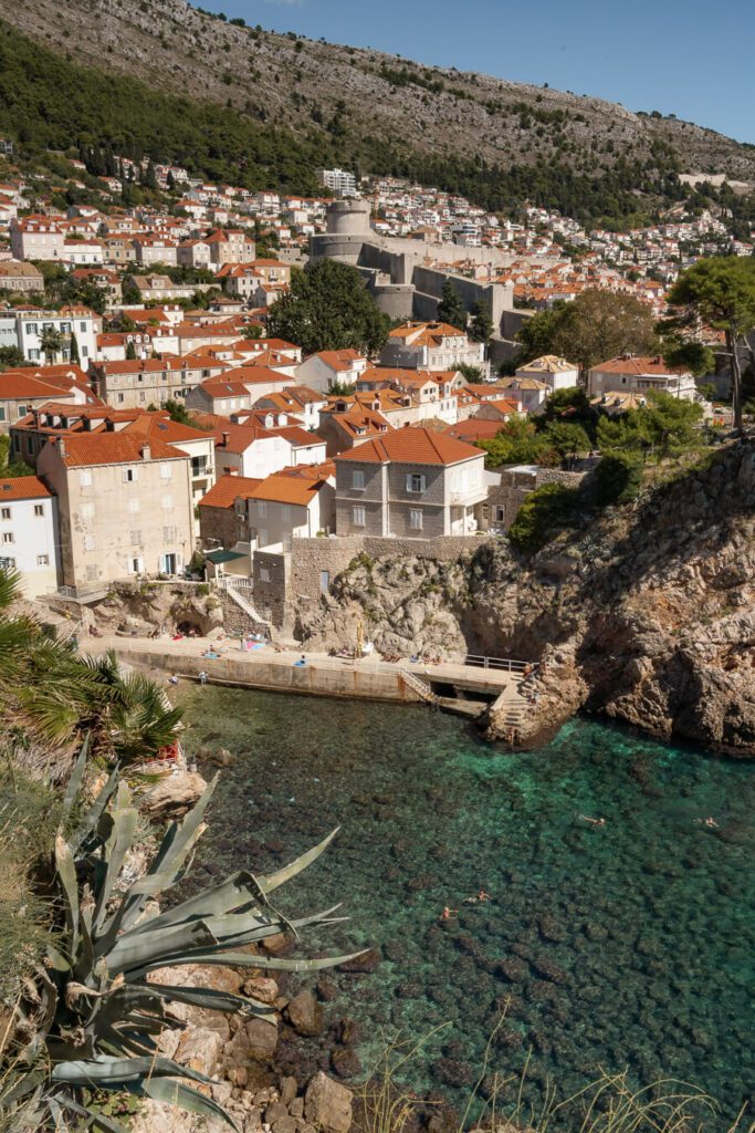 a beach in dubrovnik old town