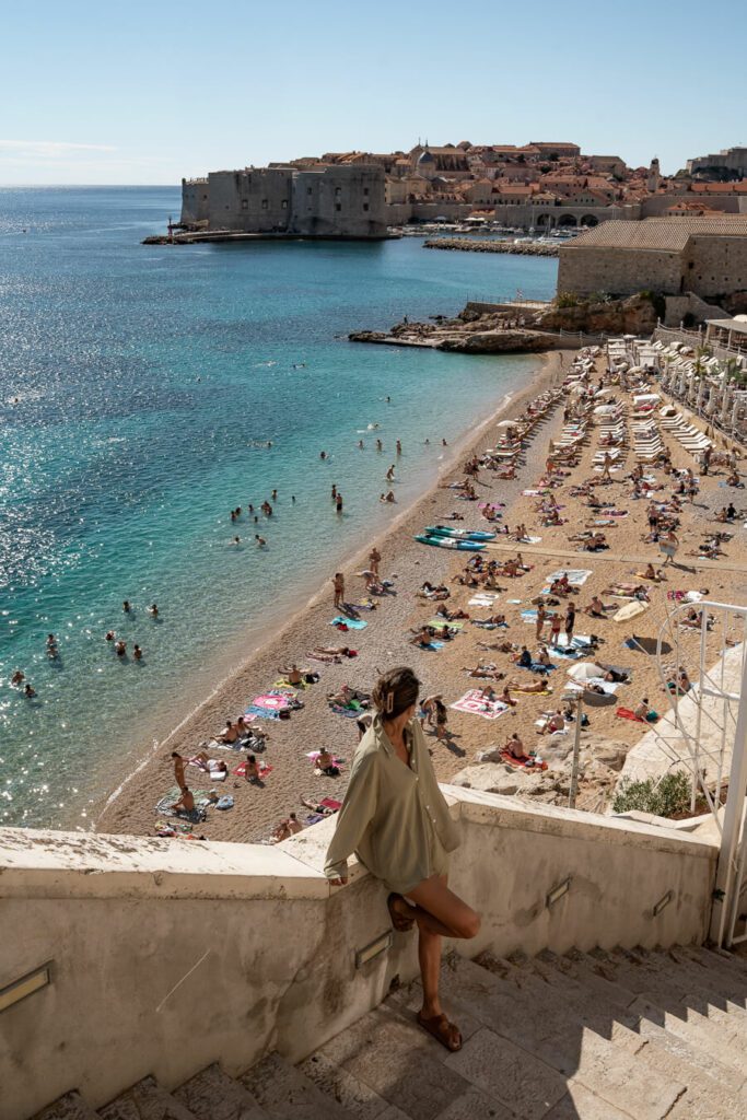 banje beach, one of the best dubrovnik beaches
