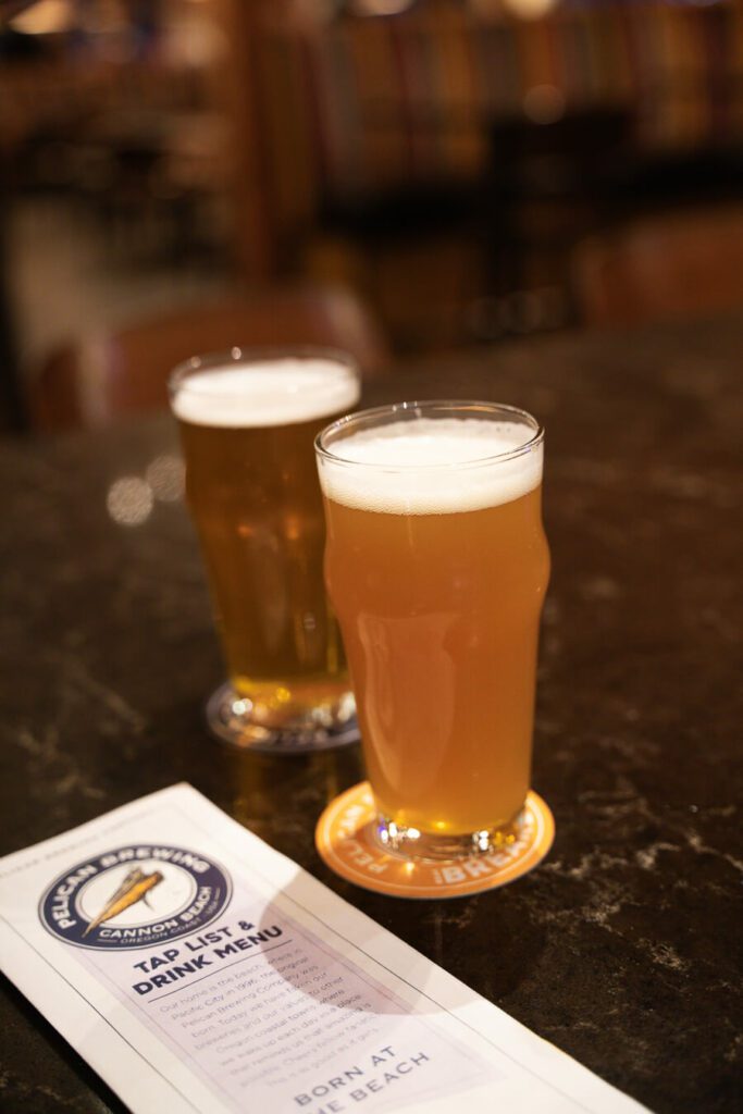 beers at pelican brewery cannon beach