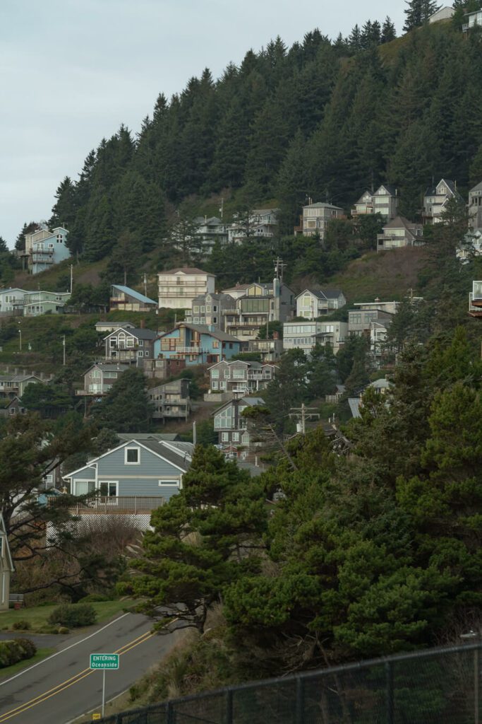 view of the town of Oceanside, Oregon