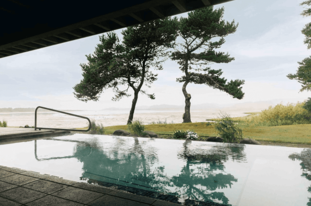 Salishan outdoor pool with sea views