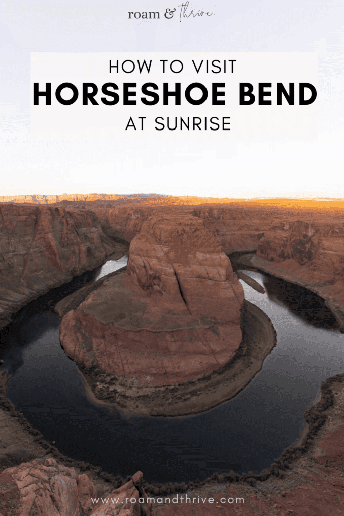 sunrise at horseshoe bend