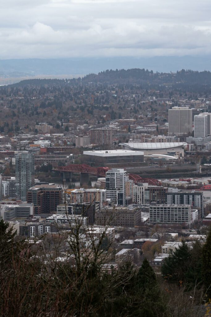view to downtown portland