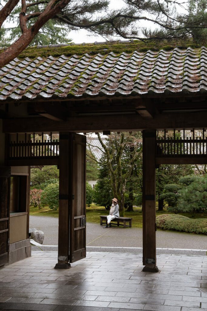 wooden archway gate at Portland japanese garden