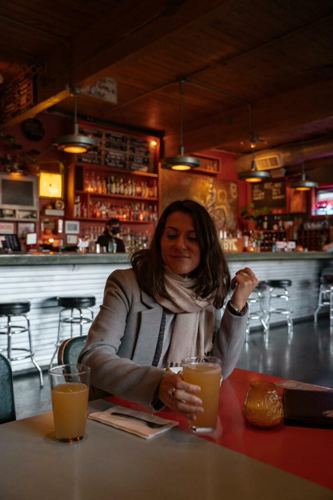 woman sampling the craft beer scene in portland oregon