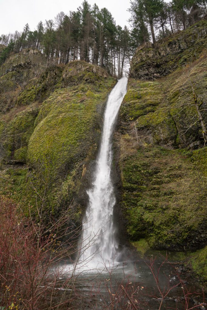a dramamtic portland waterfall