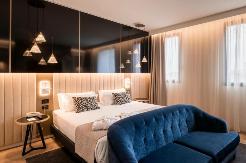 a luxury modern top hotel in bologna