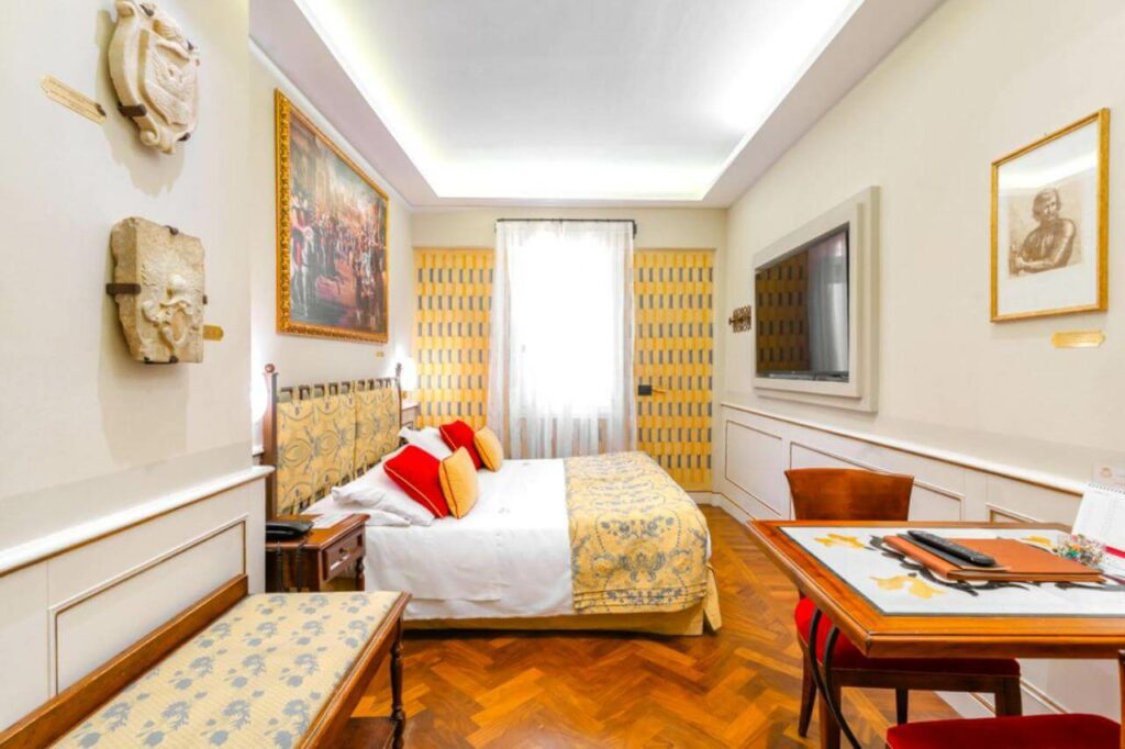 a luxury hotel in bologna, golden room