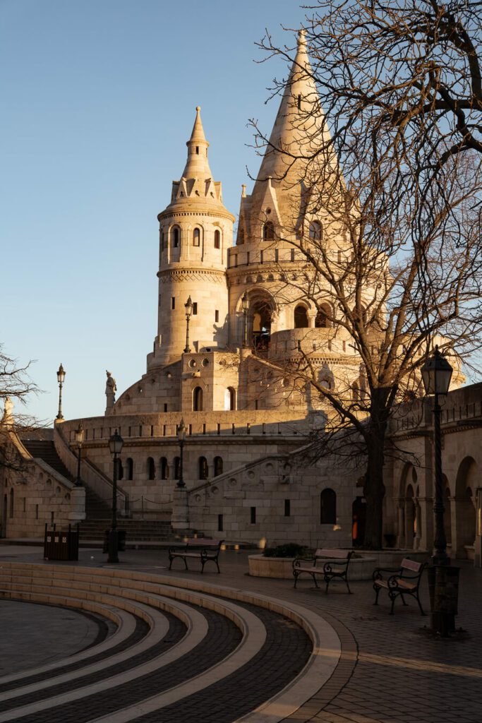 fisherman's bastion budapest in morning light