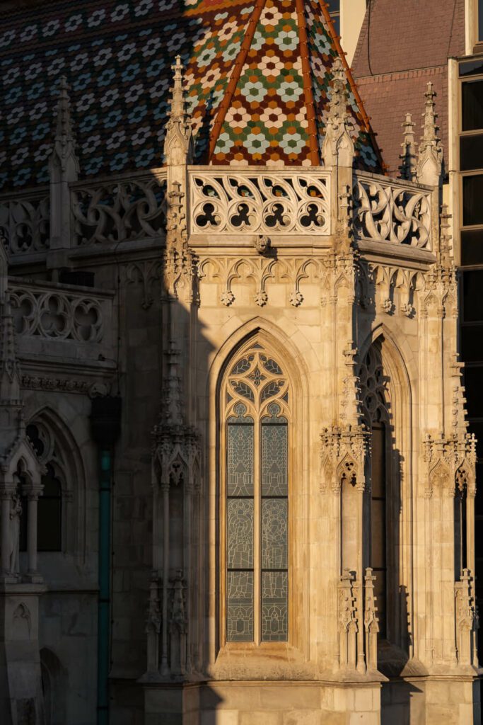 gothic details of st matthias church budapest