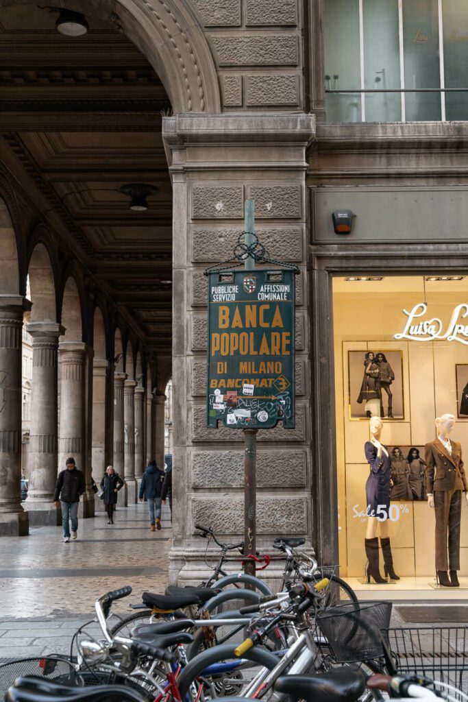 an old sign in bologna italy