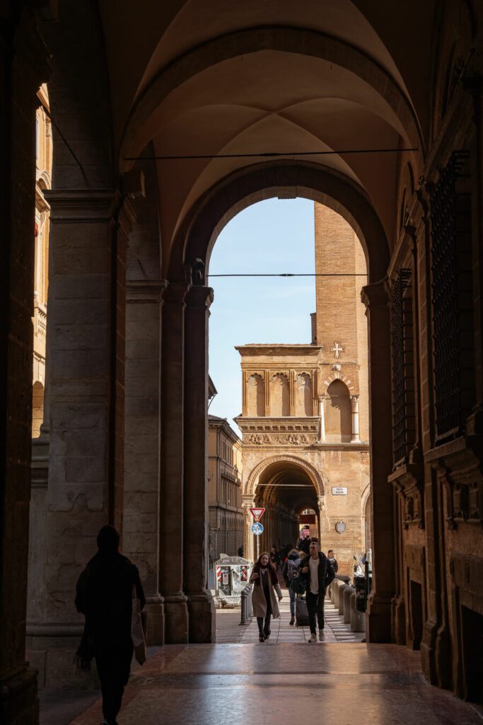 a famous portico in bologna