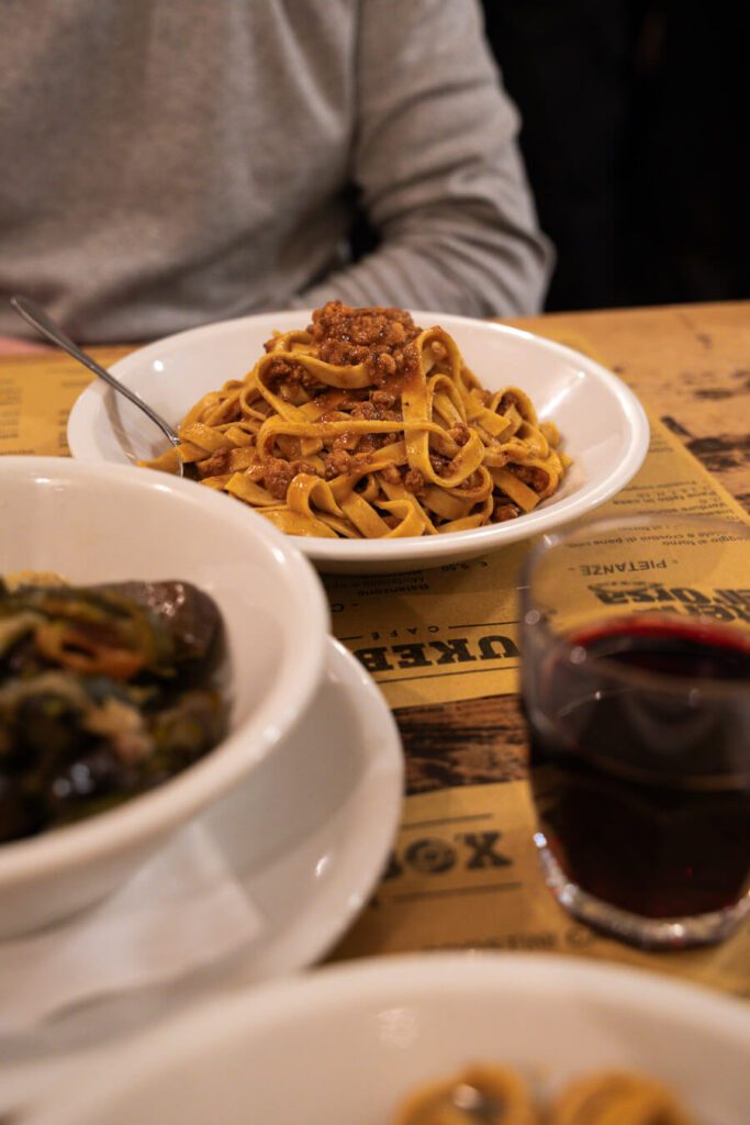 tagiatelle al ragu while on a Bologna itinerary