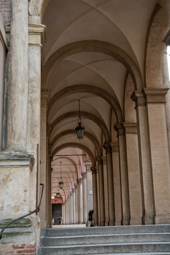 a portico in bologna italy