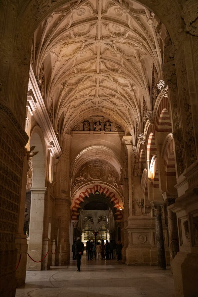 interior of the mosque cathedral cordoba