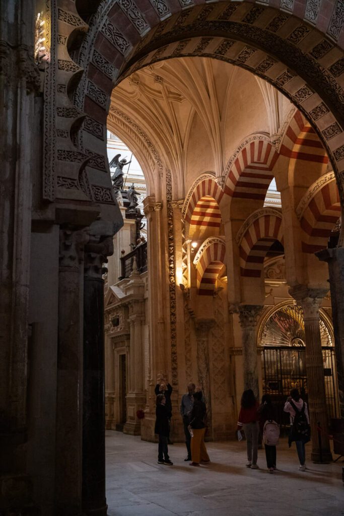 interior of the mosque cathedral cordoba